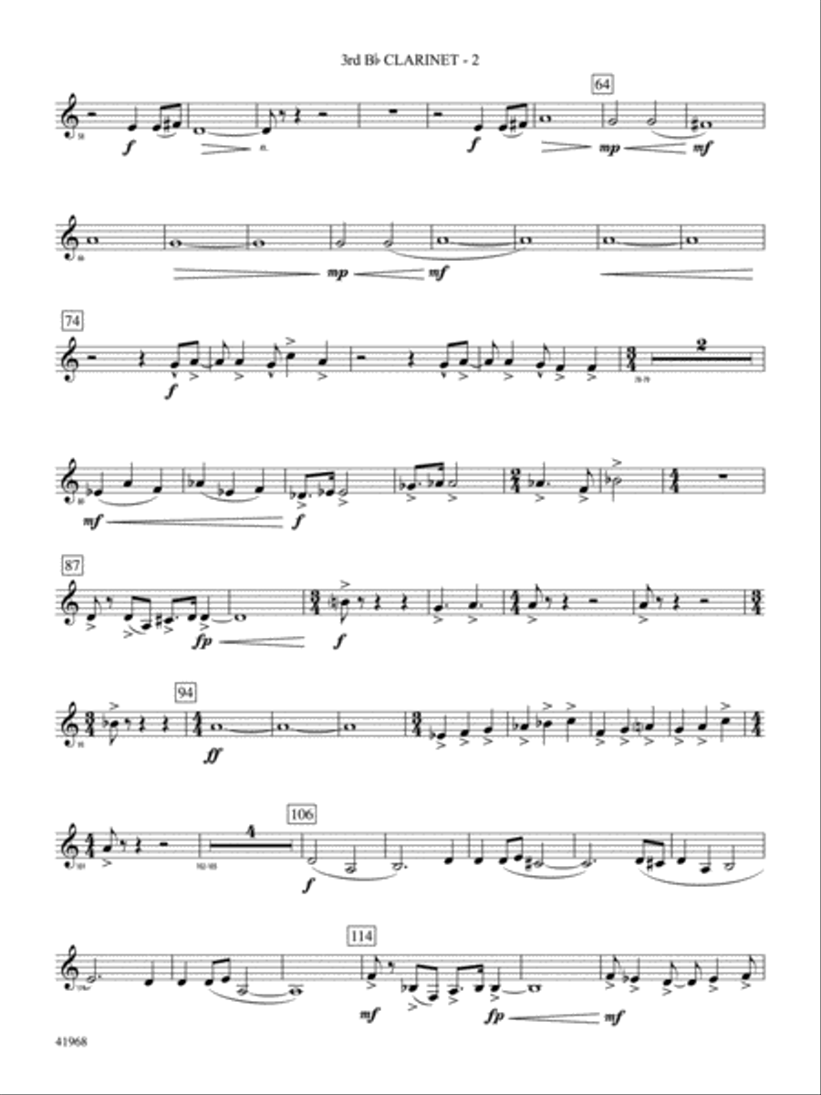 [Jungst]aposed: 3rd B-flat Clarinet Concert Band scores gallery preview page 2