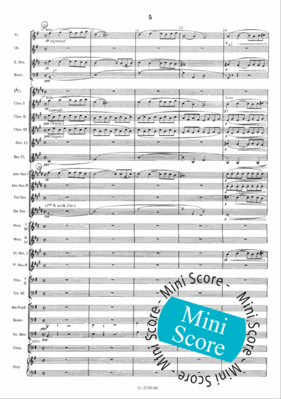 Pavane Pour une Infante Defunte Concert Band scores gallery preview page 9