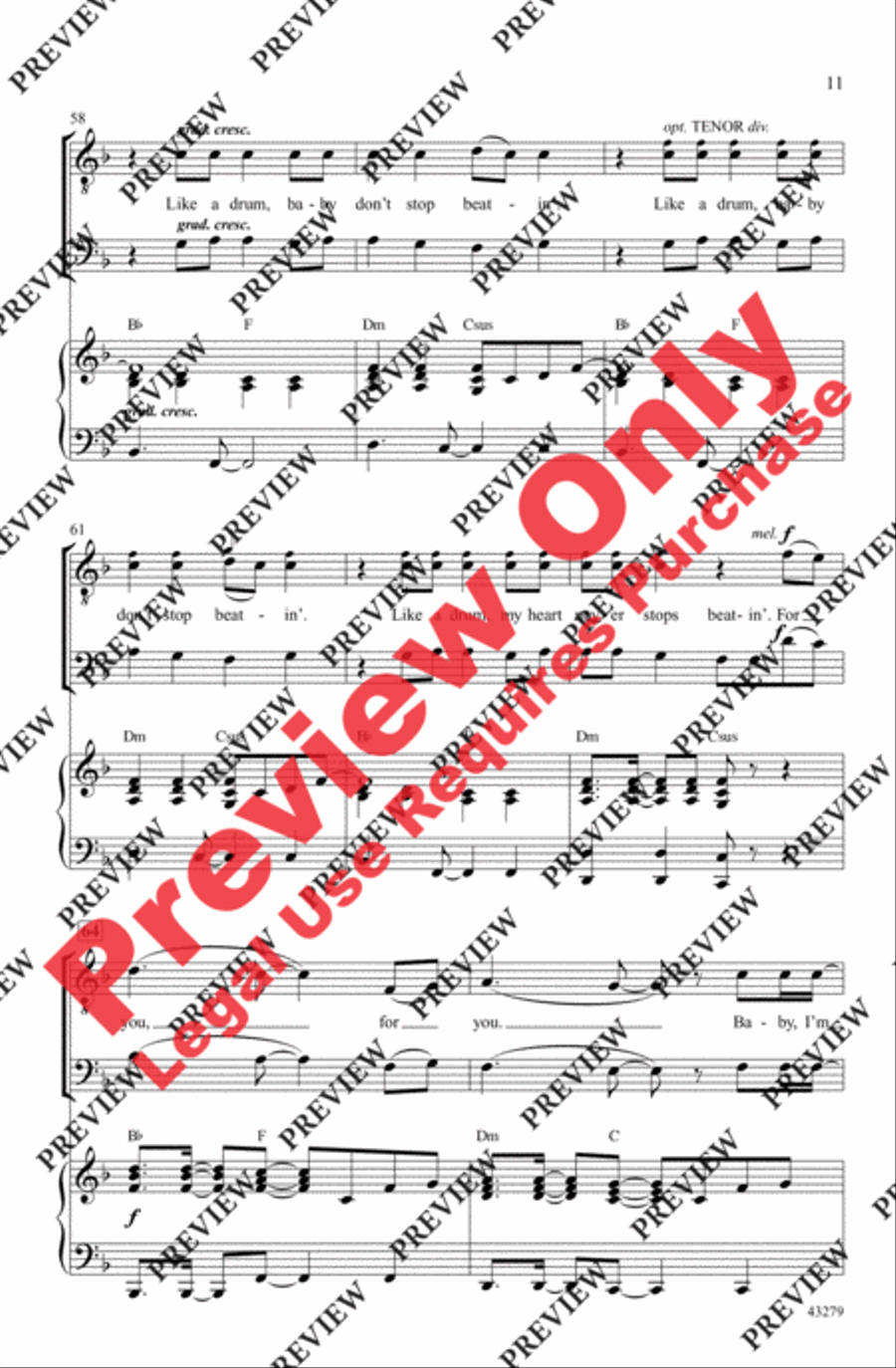 Gone, Gone, Gone Men's Choir scores gallery preview page 11