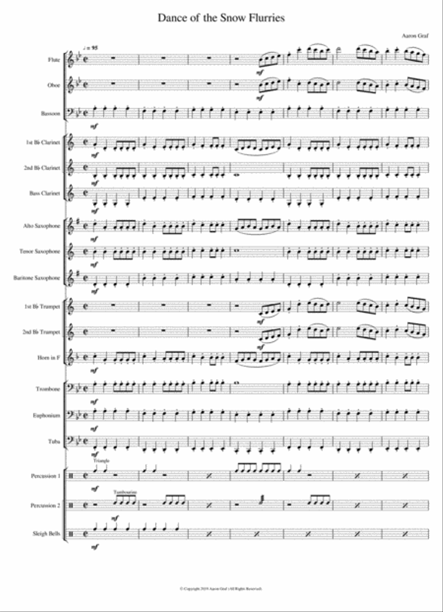 Dance of the Snow Flurries Concert Band scores gallery preview page 1