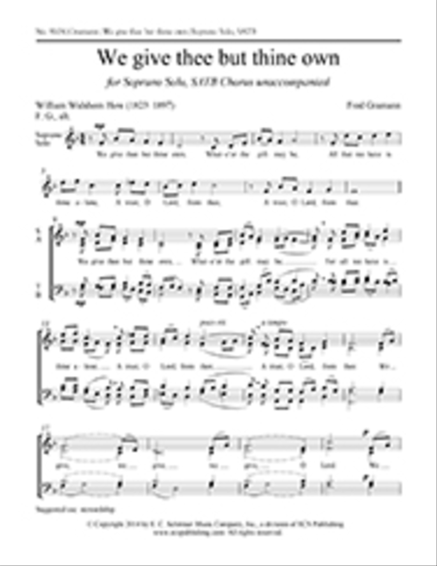 We give thee but thine own 4-Part scores gallery preview page 1
