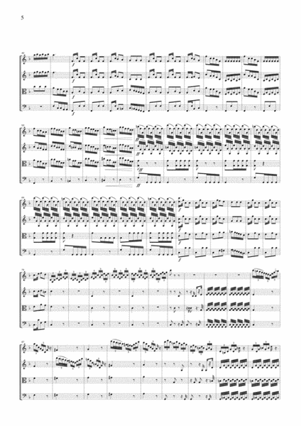 Vivaldi Autumn from the Four Seasons, all mvts., for string quartet, CV103