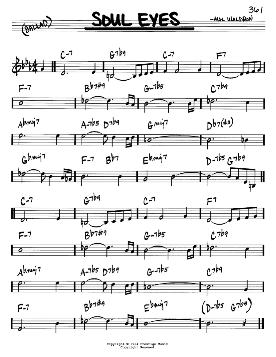 Soul Eyes Piano scores gallery preview page 1