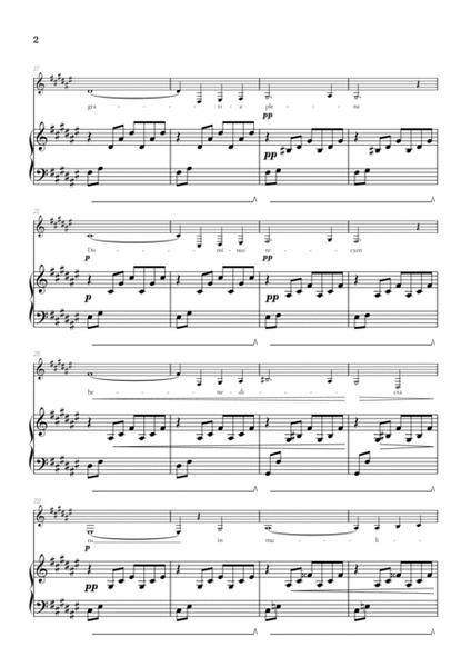 Bach / Gounod Ave Maria in F sharp major [F#] • contralto sheet music with piano accompaniment image number null