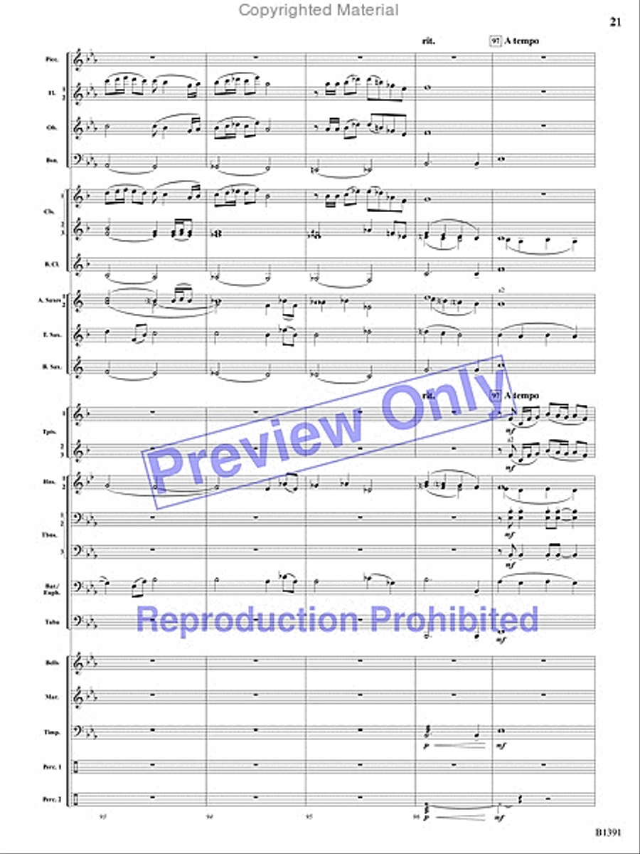 Sunburst Concert Band scores gallery preview page 54