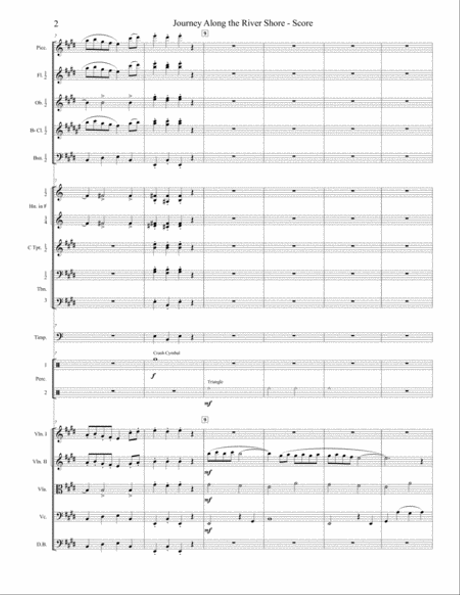 Journey Along the River Shore (score) Full Orchestra scores gallery preview page 4