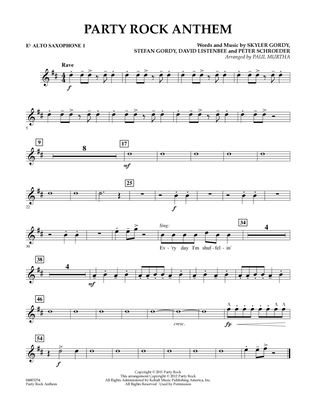 Book cover for Party Rock Anthem - Eb Alto Saxophone 1