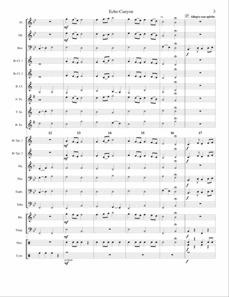 Echo Canyon Concert Band scores gallery preview page 3