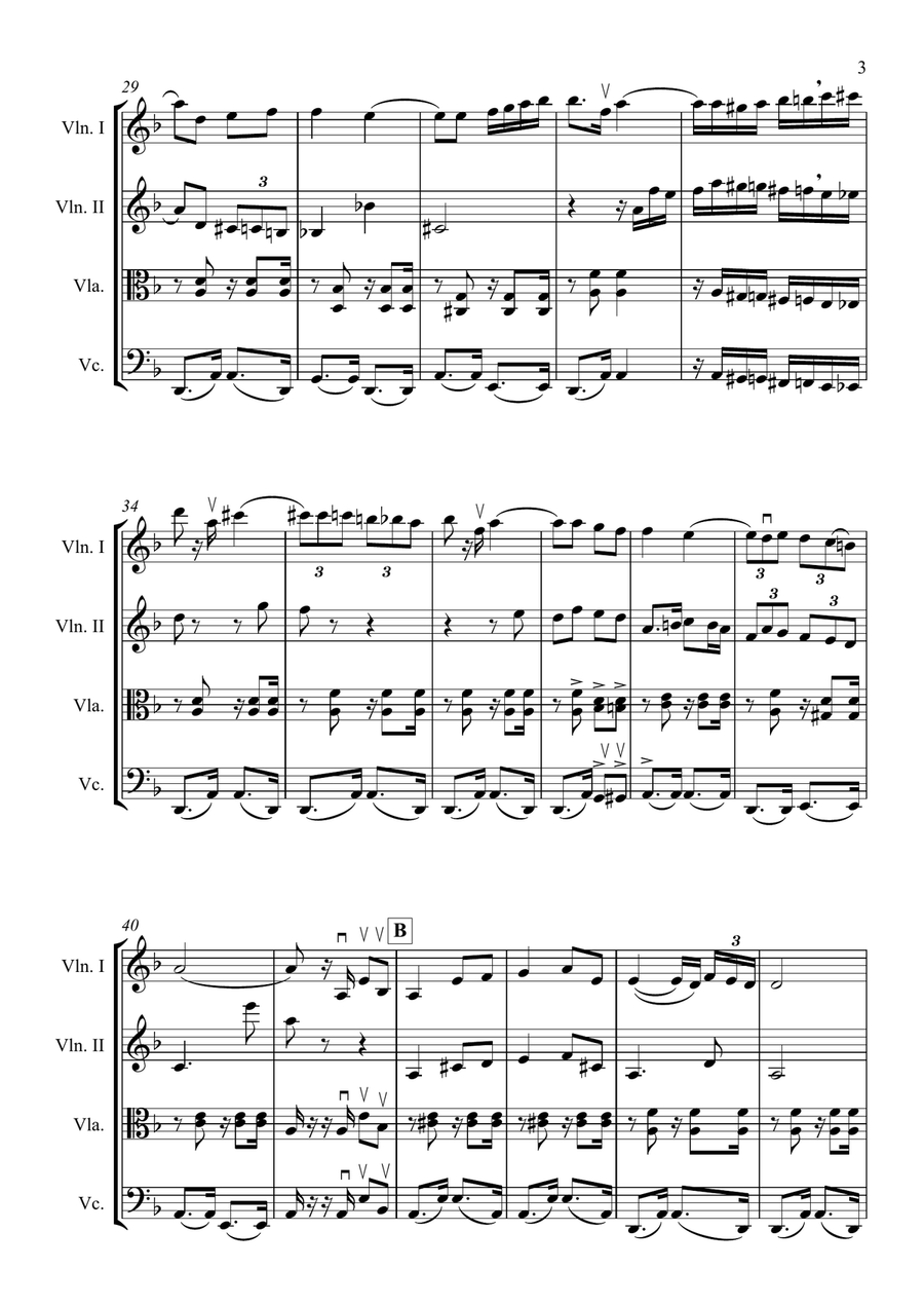 Jalousie (tango Tzigane) String Quartet scores gallery preview page 4