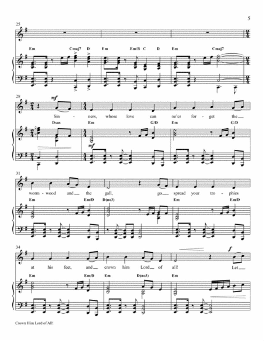 Crown Him Lord of All! Solo Choir scores gallery preview page 15