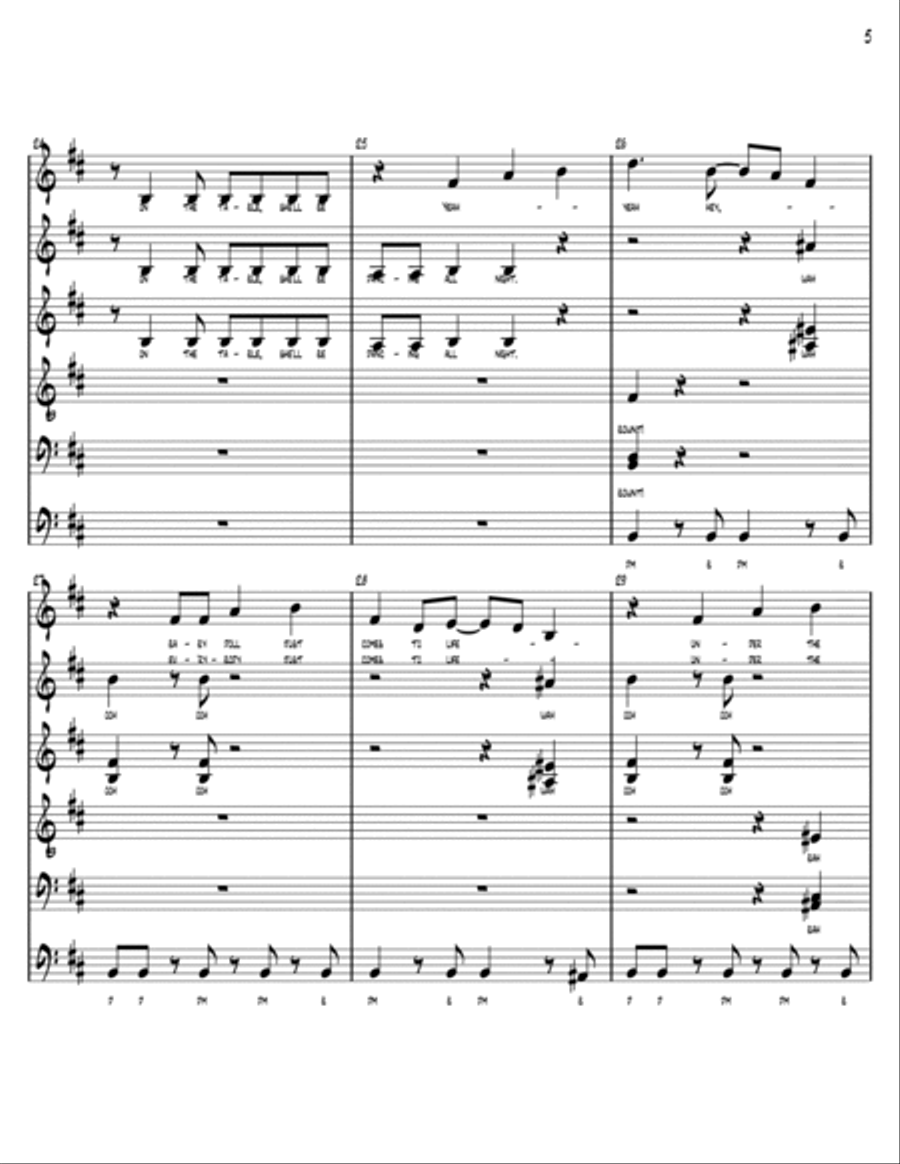 Show Me How You Burlesque 4-Part scores gallery preview page 5
