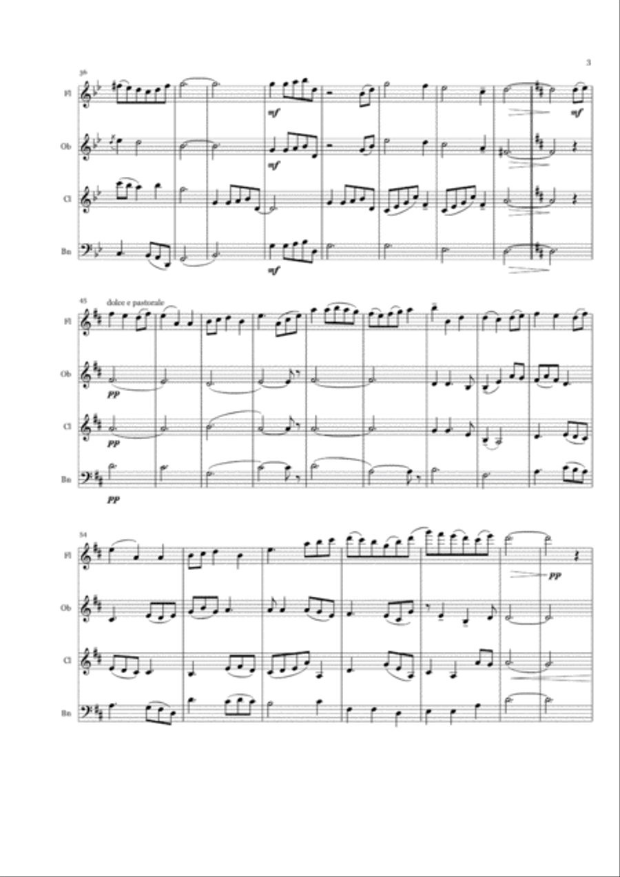 Solitude- for Wind Quartet Woodwind Quartet scores gallery preview page 3