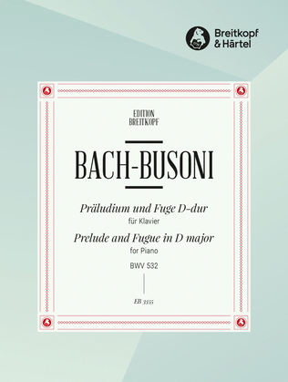 Book cover for Prelude and Fugue in D major BWV 532