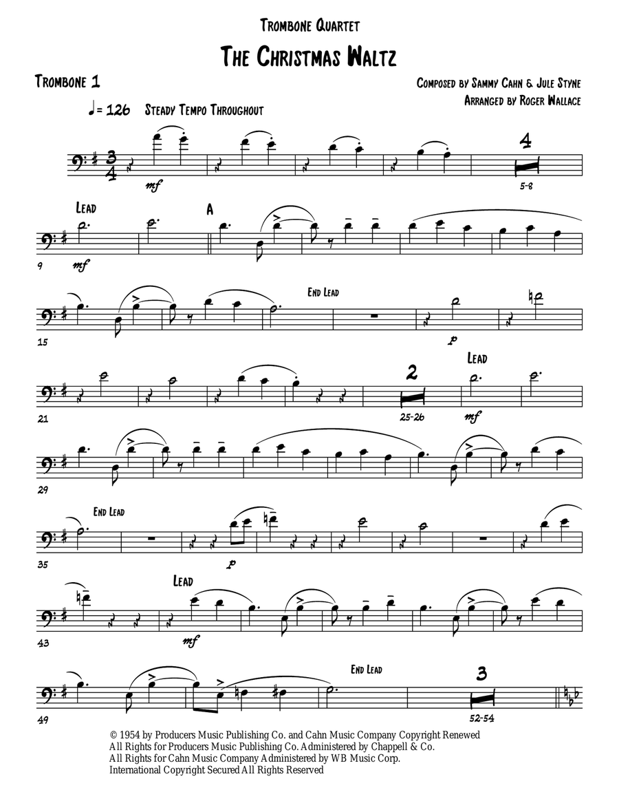The Christmas Waltz Brass Quartet scores gallery preview page 4