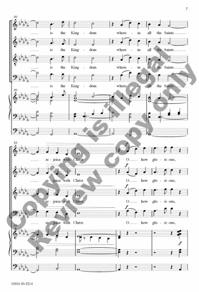 O How Glorious Is the Kingdom (Choral Score) image number null