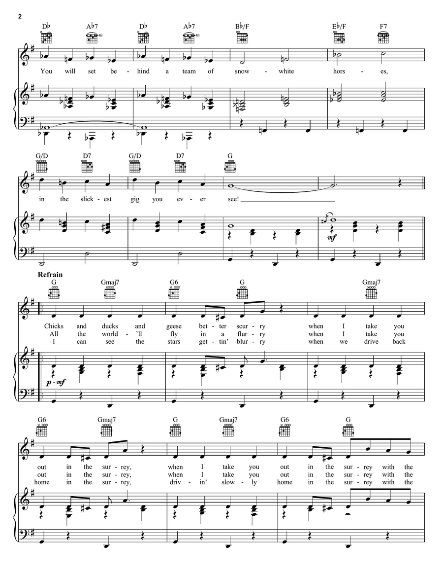 The Surrey With The Fringe On Top (from Oklahoma!) Guitar scores gallery preview page 2