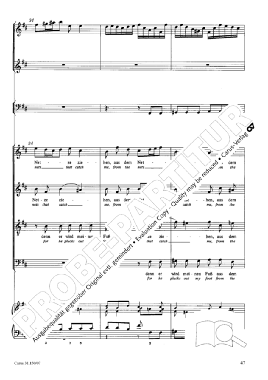 O my Lord, I long for thee (Nach dir, Herr, verlanget mich) 4-Part scores gallery preview page 48