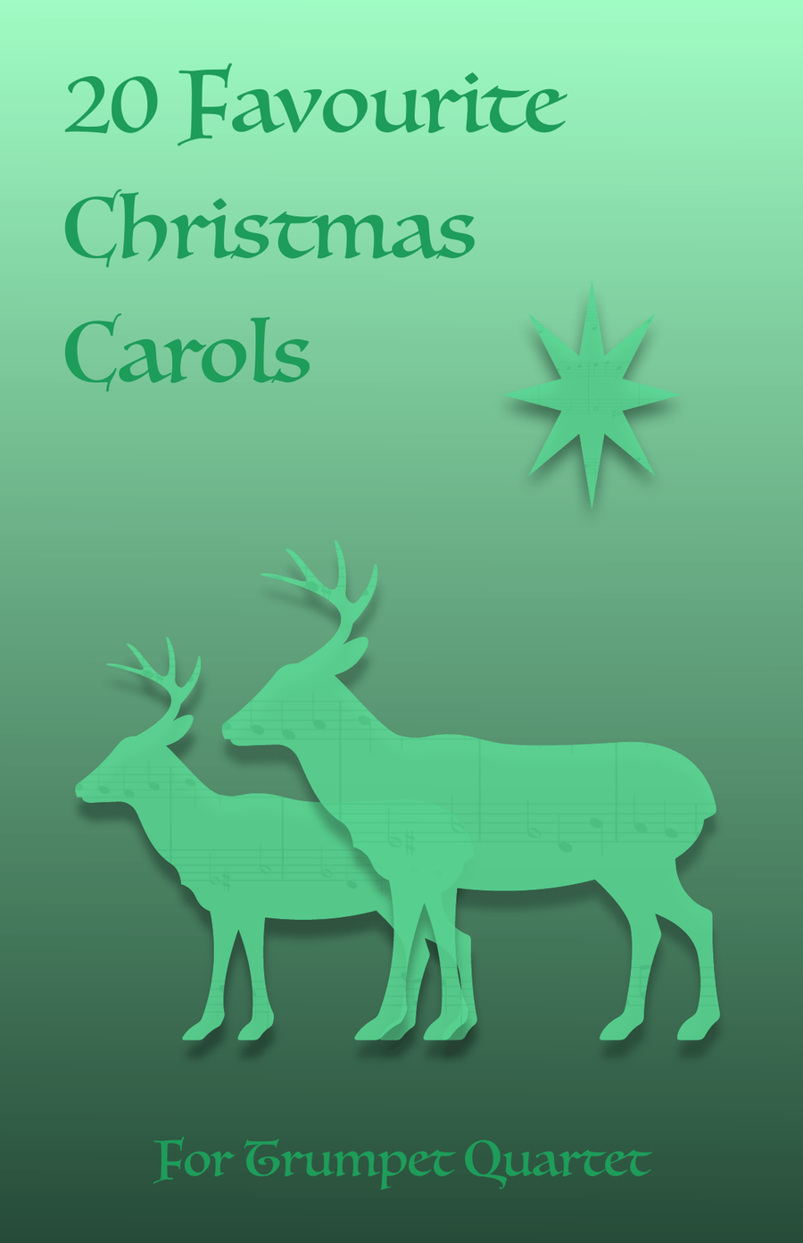 20 Favourite Christmas Carols for Trumpet Quartet Brass Ensemble scores gallery preview page 1