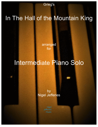 Book cover for Grieg's In The Hall of the Mountain King arranged for Intermediate Piano