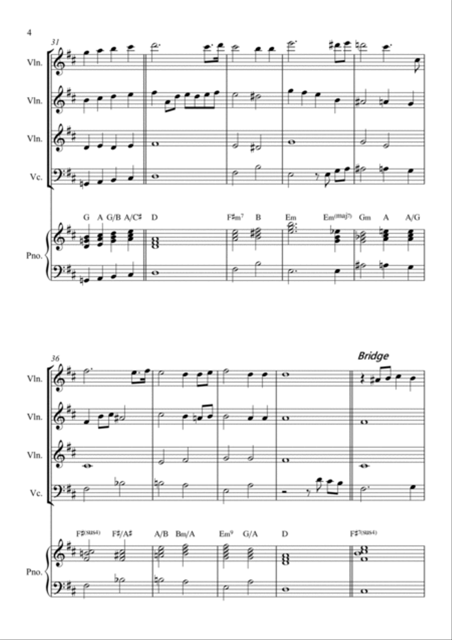 My Tribute String Quartet scores gallery preview page 4
