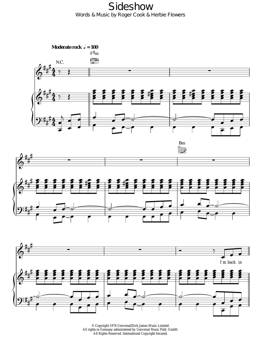 Sideshow Guitar scores gallery preview page 1
