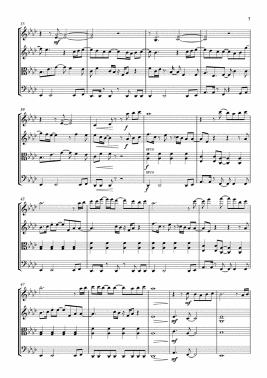 What Do You Mean? String Quartet scores gallery preview page 3