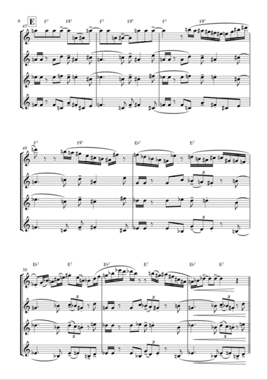 Epistrophy Epistrophy Woodwind Quartet scores gallery preview page 6