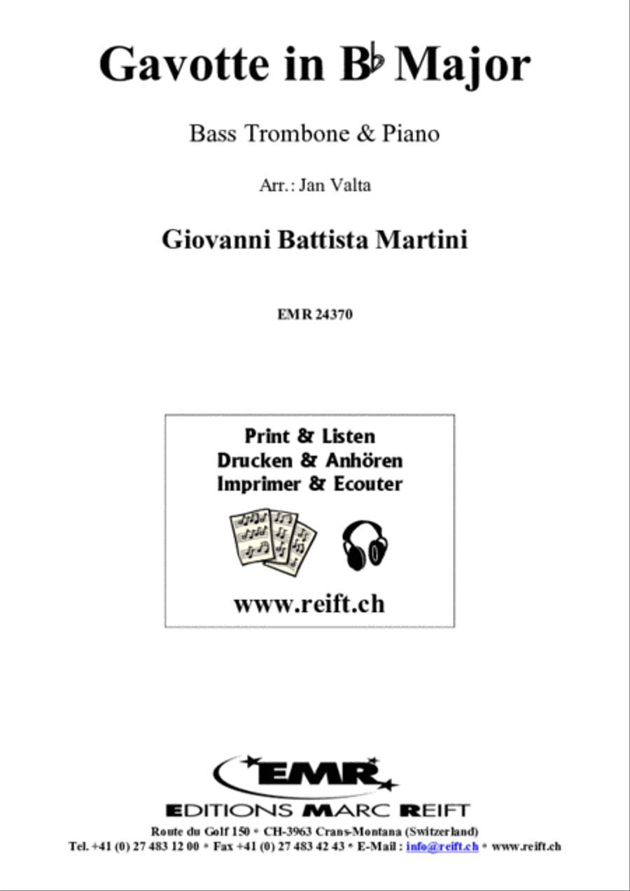 Gavotte in Bb Major Bass Trombone scores gallery preview page 2