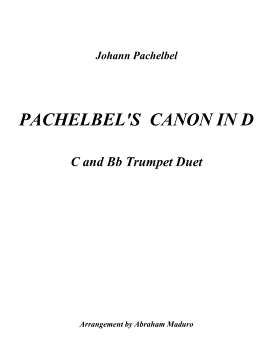 Pachelbel's Canon In D-Bb and C Trumpet Duet-Score and Parts image number null