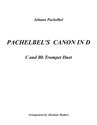 Pachelbel's Canon In D-Bb and C Trumpet Duet-Score and Parts