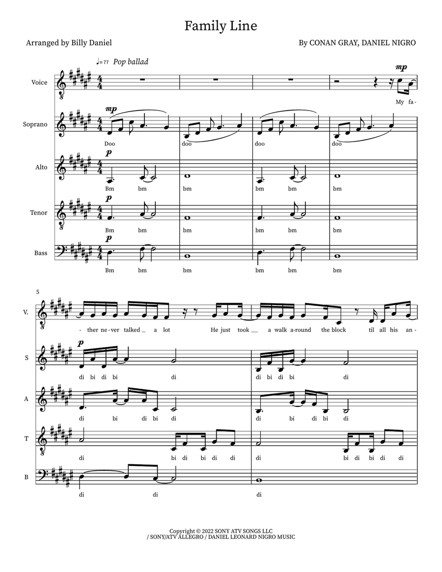 Family Line Family Line 4-Part scores gallery preview page 1