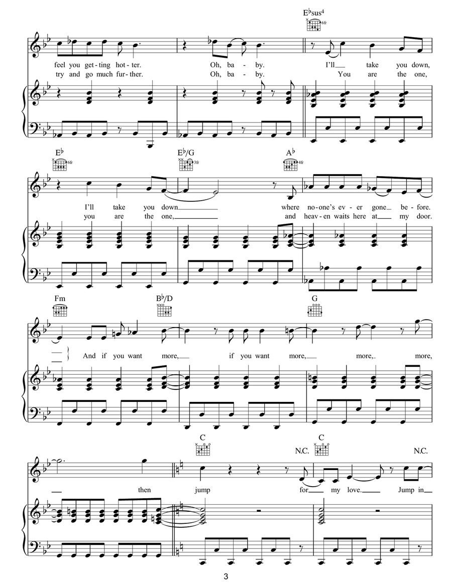 Jump (For My Love) Acoustic Guitar scores gallery preview page 3