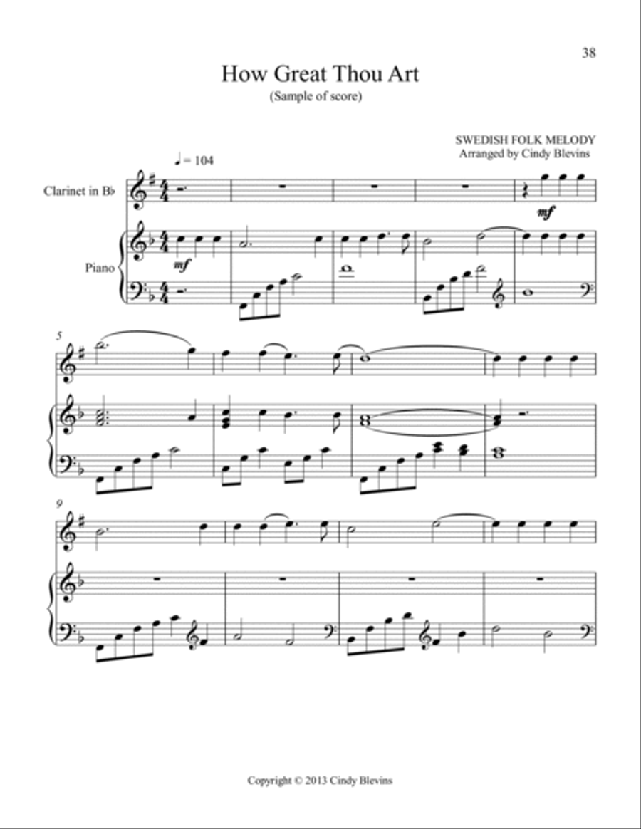 Piano and Clarinet (Play Hymns and Patriotic Songs) Woodwind Duet scores gallery preview page 4
