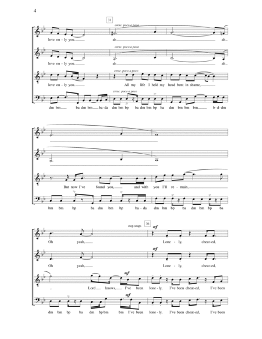 A Change in My Life 4-Part scores gallery preview page 4