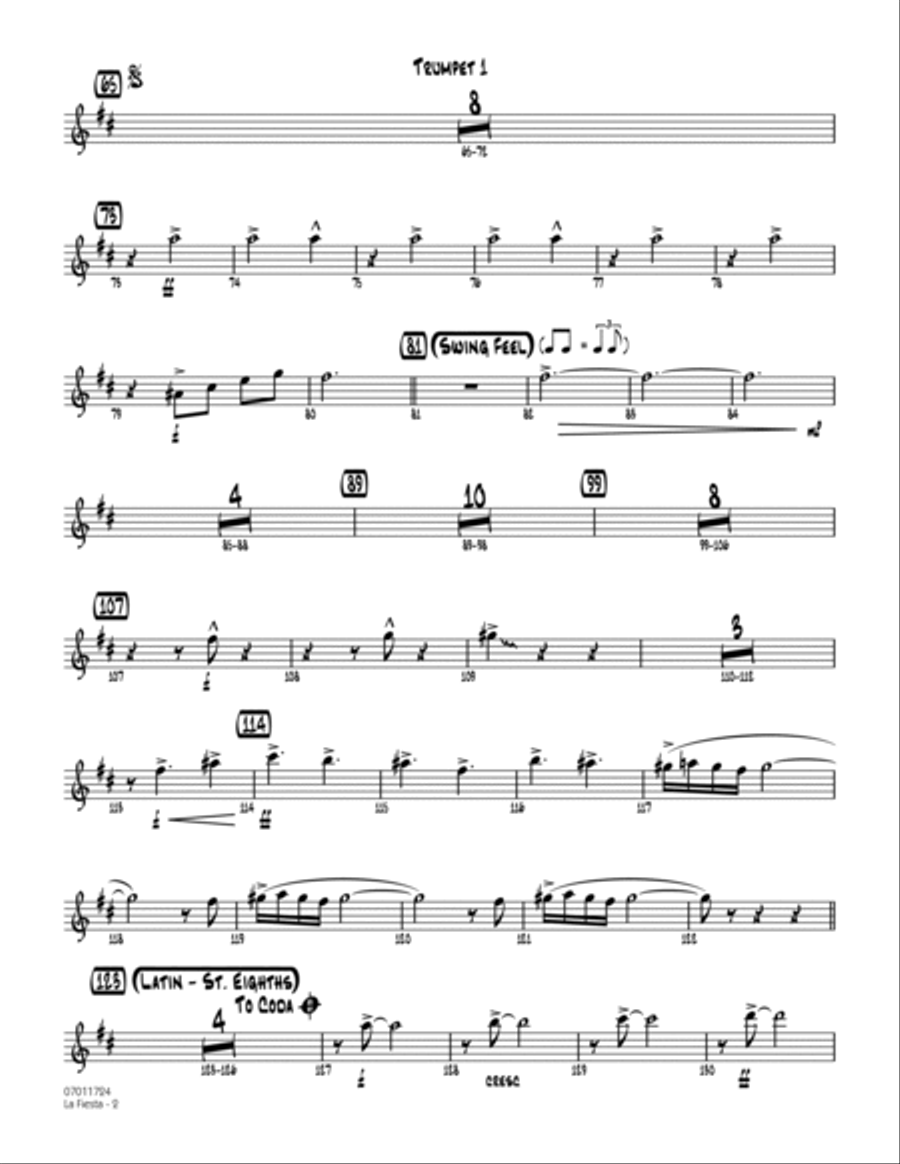 La Fiesta - Trumpet 1 Trumpet scores gallery preview page 2