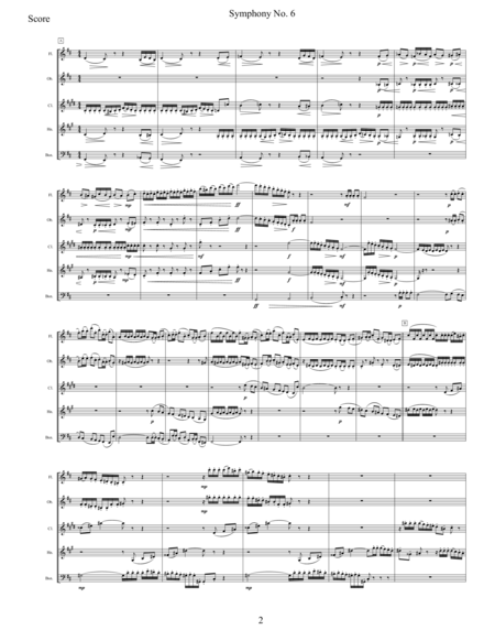 Symphony No. 6 (Pathetique) for Woodwind Quintet image number null