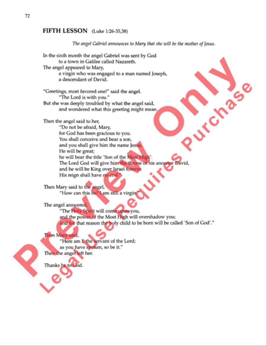A Festival of Lessons and Carols Choir scores gallery preview page 73