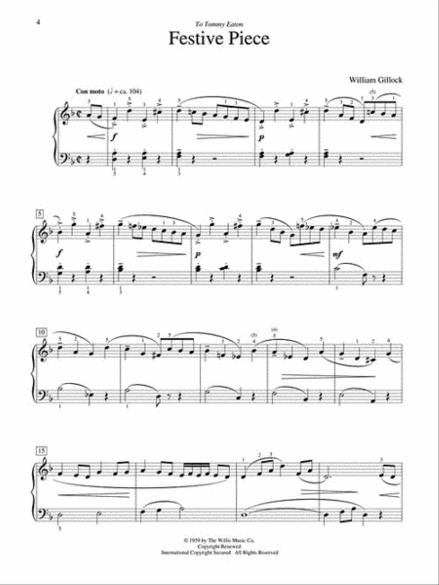 Classic Piano Repertoire – William Gillock Piano scores gallery preview page 4