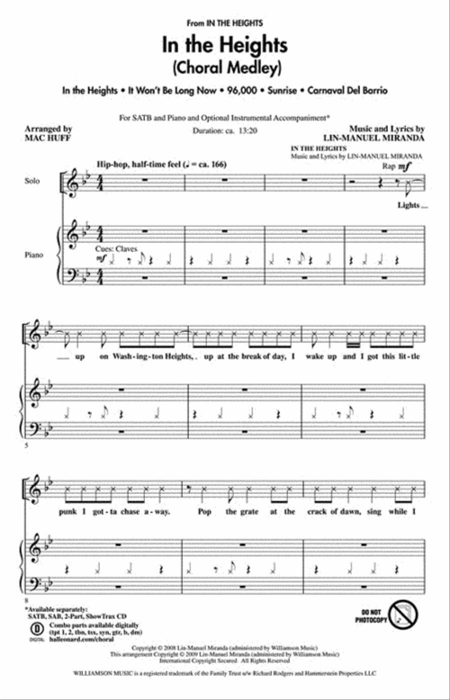 In the Heights In the Heights 4-Part scores gallery preview page 2