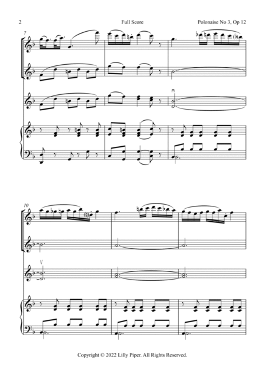 Polonaise No 3 Op 12 Chamber Music scores gallery preview page 2