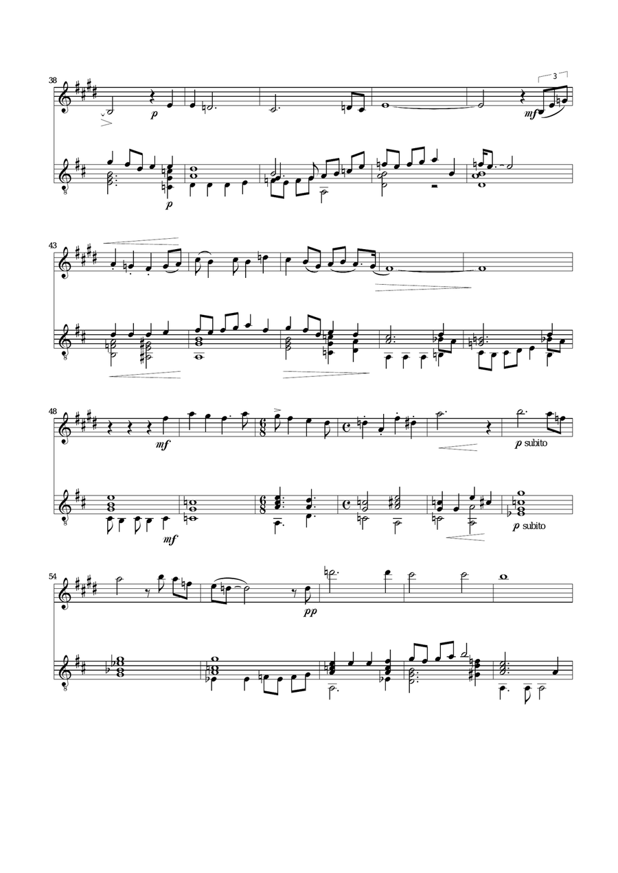 An Exmas Carol for clarinet and guitar Clarinet scores gallery preview page 3