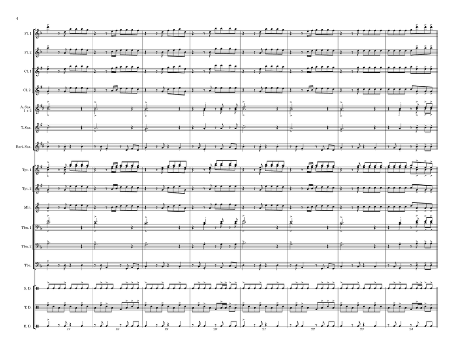 Work Hard Play Hard Marching Band scores gallery preview page 4