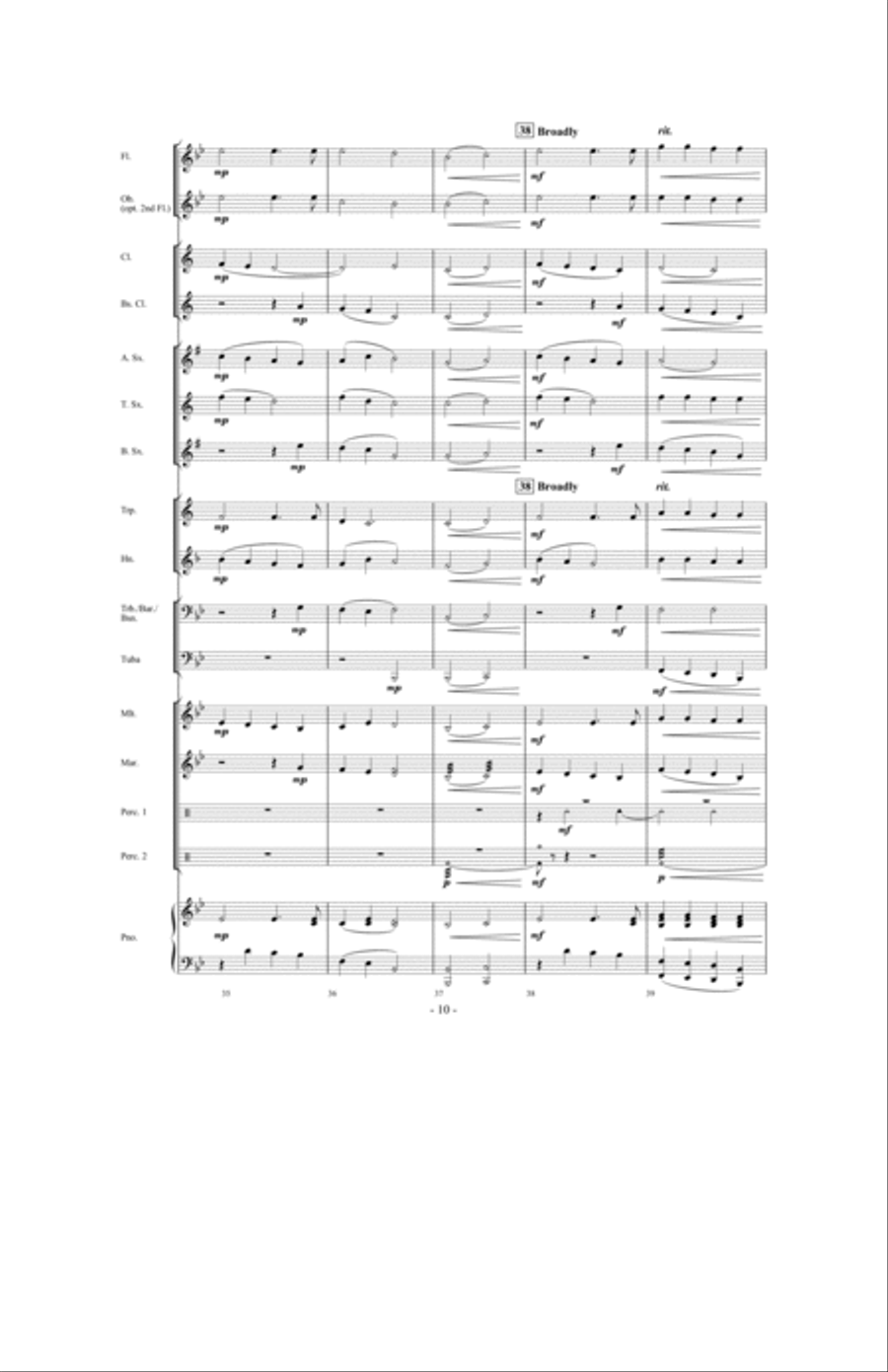 Peace Like A River Concert Band scores gallery preview page 9