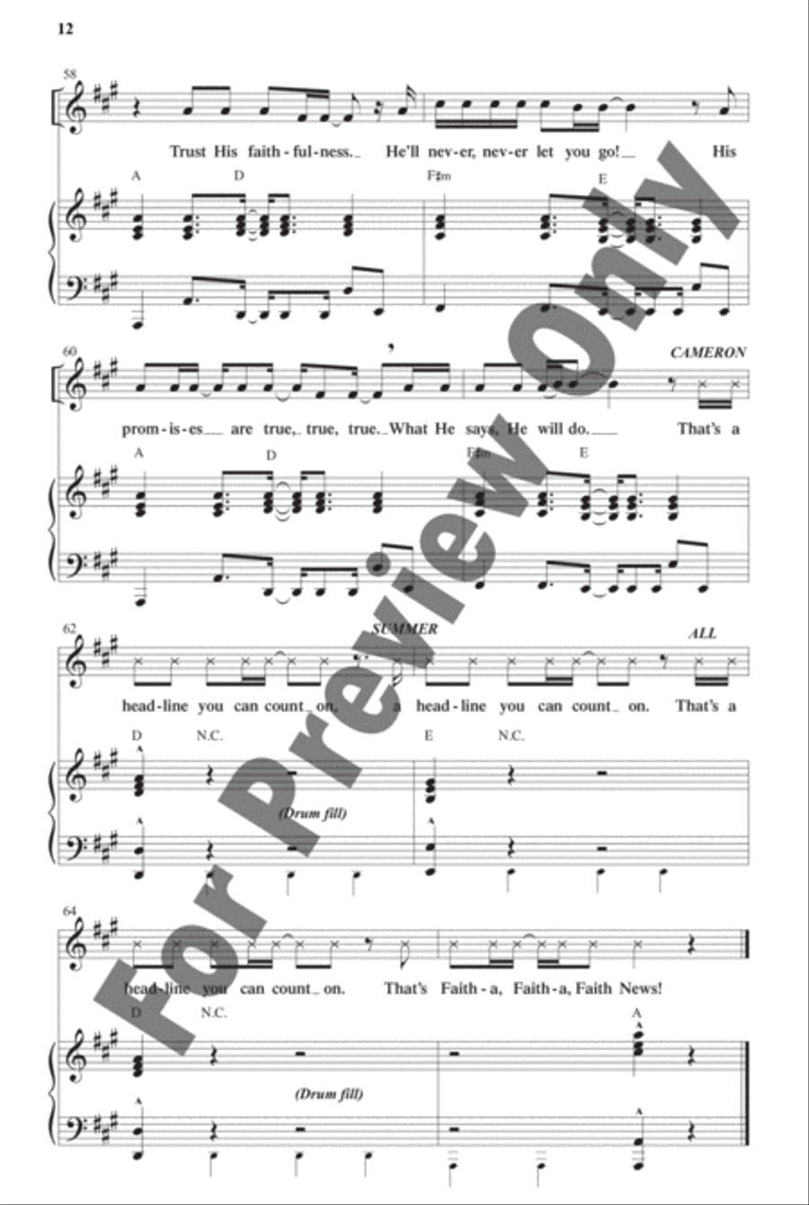 Faith News - Choral Book Choir scores gallery preview page 16