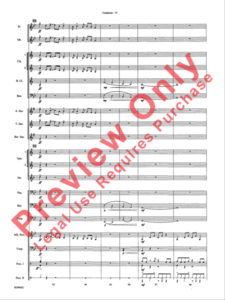 Rites of Tamburo Concert Band scores gallery preview page 20