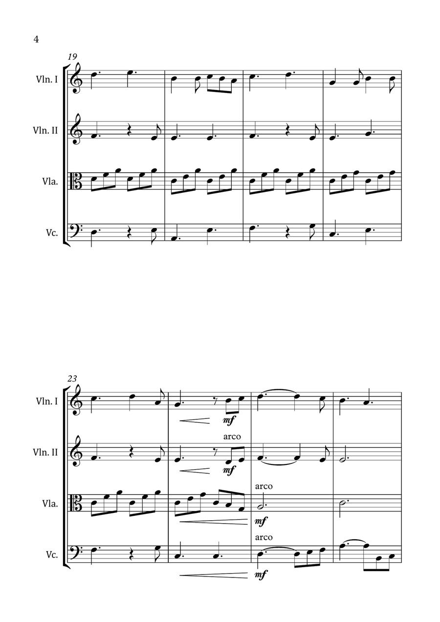 La Valse D'amelie String Quartet scores gallery preview page 6