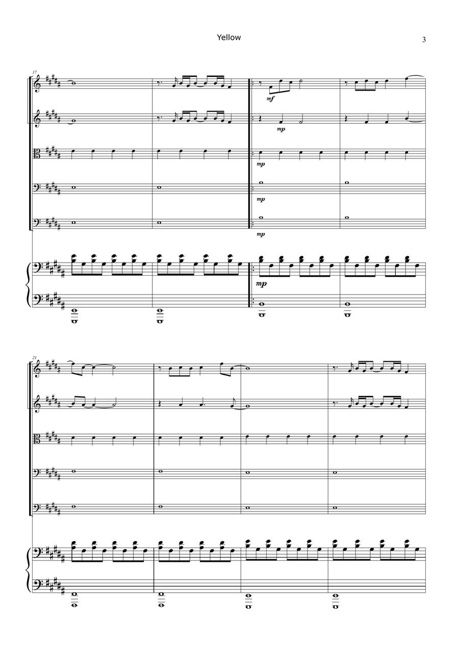 Yellow Chamber Music scores gallery preview page 3
