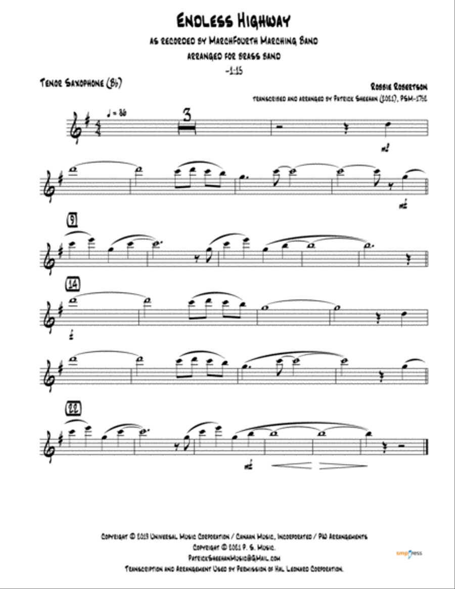 Endless Highway Brass Ensemble scores gallery preview page 3