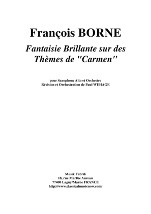 Fantaisie Brillante sur des Thèmes de Carmen for alto saxophone and orchestra, score and solo part
