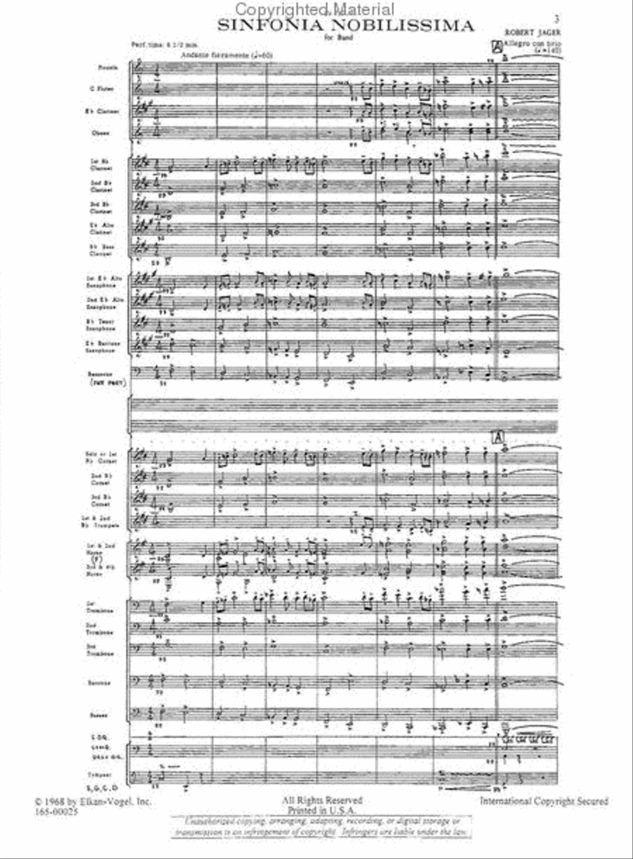 Sinfonia Nobilissima Sinfonia Nobilissima Concert Band scores gallery preview page 2